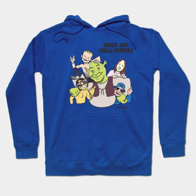 Shrek hot chilli peppers Hoodie by Micupinta